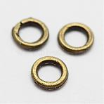 Alloy Soldered Closed Jump Rings, Round, Long-Lasting Plated, Antique Bronze, 18 Gauge, 5x1mm, Inner Diameter: 3mm(PALLOY-P119-03AB)