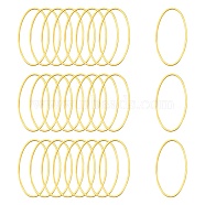 Brass Linking Rings, Oval, Golden, about 16mm wide, 30mm long, 1mm thick(X-EC020-G)