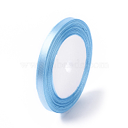 Satin Ribbon for Hairbow DIY Party Decoration, Lt. Blue, 25yards/roll(22.86m/roll)(X-RC6mmY065)