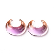 Opaque Acrylic Cabohons, Two Tone, Moon, Dark Violet, 23x19x7mm(OACR-C010-02D)
