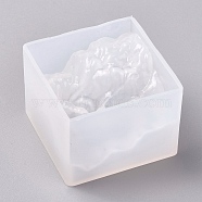 Silicone Molds, Resin Casting Molds, For UV Resin, Epoxy Resin Jewelry Making, Mountain, White, 53.5x53.5x38mm, Inner Diameter: 50x50mm(DIY-WH0079-64)