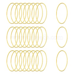 Brass Linking Rings, Oval, Golden, about 16mm wide, 30mm long, 1mm thick(X-EC020-G)