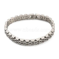 304 Stainless Steel Thick Link Chain Bracelet, Watch Band Chain Bracelet for Men Women, Stainless Steel Color, 8-1/8 inch(20.5cm), 8x3mm(BJEW-G649-09B-A)