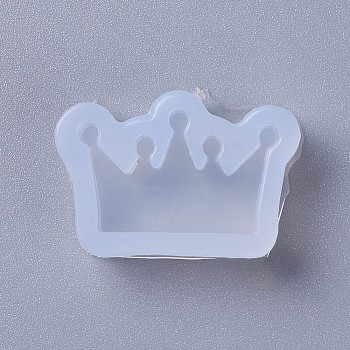 Silicone Molds, Resin Casting Molds, For UV Resin, Epoxy Resin Jewelry Making, Crown, White, 19x27x8mm, Inner Diameter: 16x23mm