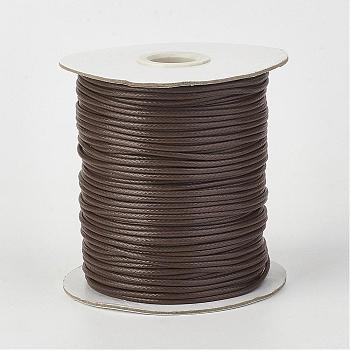 Eco-Friendly Korean Waxed Polyester Cord, Coconut Brown, 1.5mm, about 169.51~174.98 Yards(155~160m)/Roll