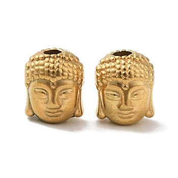 Ion Plating(IP) 304 Stainless Steel Beads, Buddha Head, Golden, 11x8.5x8mm, Hole: 2.3mm