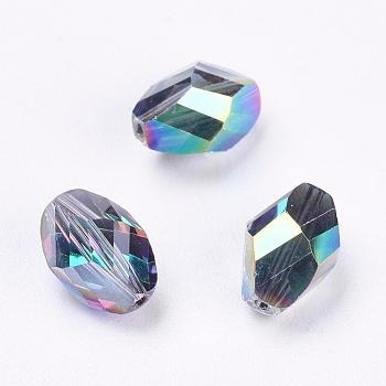 Imitation Austrian Crystal Beads, Grade AAA, Faceted, Oval, Colorful, 6x8mm, Hole: 0.7~0.9mm