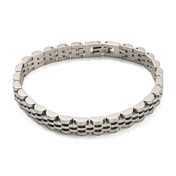 304 Stainless Steel Thick Link Chain Bracelet, Watch Band Chain Bracelet for Men Women, Stainless Steel Color, 8-1/8 inch(20.5cm), 8x3mm
