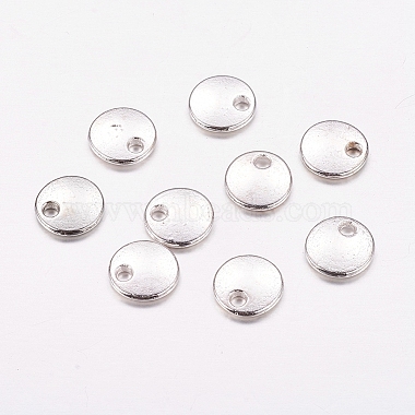 Silver Flat Round Alloy Charms