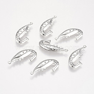 304 Stainless Steel Pendants, Shrimp, Stainless Steel Color, 27x13.5x4mm, Hole: 1mm(STAS-P174-02P)