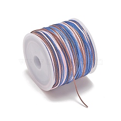 50M Segment Dyed Nylon Chinese Knotting Cord, for DIY Jewelry Making, Royal Blue, 0.8mm, about 54.68 Yards(50m)/Roll(NWIR-YW0001-05C)