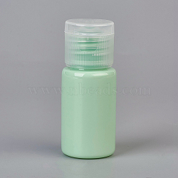 10ml Macaron Color PET Plastic Empty Flip Cap Bottles, with PP Plastic Lids, for Travel Liquid Cosmetic Sample Storage, Pale Green, 5.7x2.3cm, Capacity: 10ml(0.34 fl. oz)(MRMJ-WH0025-A-07)