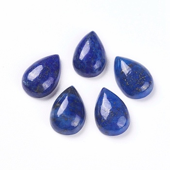 Natural Lapis Lazuli Cabochons, Dyed, teardrop, 12x8x3~4.5mm