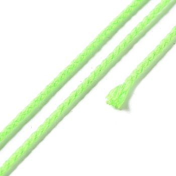 20M Polyester Braided Cord for Jewelry Making, Round, Lime, 2mm, about 21.87 Yards(20m)/Roll