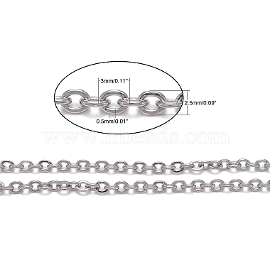 304 Stainless Steel Rolo Chains(STAS-O076-09)-2