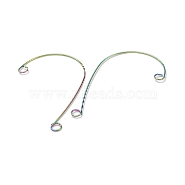 Rainbow Color 316 Stainless Steel Ear Cuff Findings(STAS-H148-02M)-2