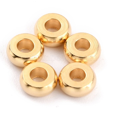 Real 24K Gold Plated Flat Round Brass Beads