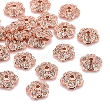 Real Rose Gold Plated Brass Bead Caps