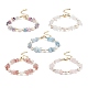 5Pcs 5 Style Natural Mixed Gemstone Chips & Pearl Beaded Bracelets Set for Women(BJEW-JB08778)-1