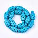 Dyed Synthetical Turquoise Barrel Bead Strands(TURQ-Q099-10)-2