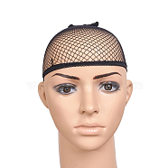 Elastic Wig Caps, Elastic Mesh Net Wig Caps, for Kids, Men, and Women, Long and Short Hair, Black, 16cm(OHAR-E011-05A)