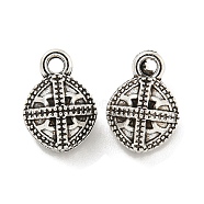 Tibetan Style Alloy Charms, Cadmium Free & Lead Free, Bell, Antique Silver, 12x8.5x8mm, Hole: 1.6mm, about 662Pcs/1000G(FIND-M011-08AS)