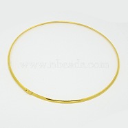 Brass Collar Necklace Making, Rigid Necklaces, Golden, 135mm, 3.5mm(KK-D344-G)