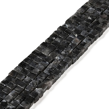 Natural Larvikite Beads Strands, Cube, 4~4.5x4~4.5x4~4.5mm, Hole: 0.8mm, about 90pcs/strand, 15.20~15.35 inch(38.6~39cm)