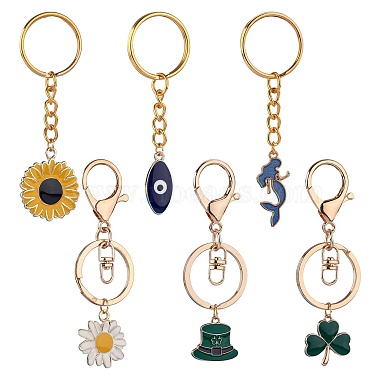 Mixed Color Mixed Shapes Alloy Keychain