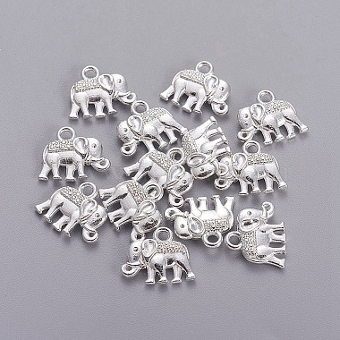 Silver Elephant Alloy Charms