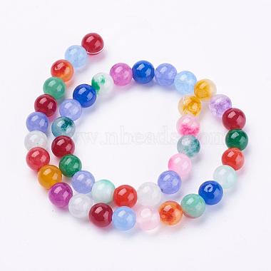 Natural Jade Beads Strands(G-G715-01-6mm)-2