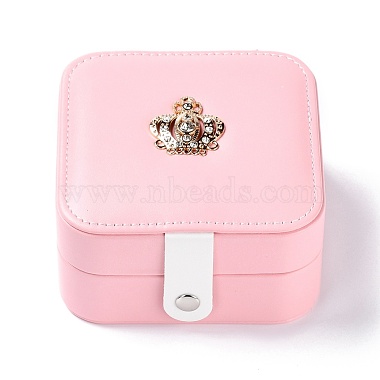 PU Imitation Leather Jewelry Organizer Box(CON-P016-A01)-2