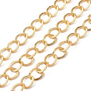Aluminum Curb Chains, Unwelded, Golden, 20x16x2mm(CHA-XCP0001-02)