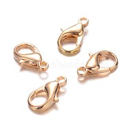 Zinc Alloy Lobster Claw Clasps, Parrot Trigger Clasps, Cadmium Free & Lead Free, Light Gold, 14x8mm, Hole: 1.8mm(E105-KCG)