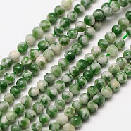 Natural Gemstone Qinghai Jade Round Beads Strands, 2mm, Hole: 0.8mm; about 184pcs/strand, 16 inches(G-A130-2mm-06)