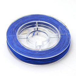 Nylon Thread for Jewelry Making, Blue, 0.8mm, about 7~9m/roll(NWIR-N001-0.8mm-08)