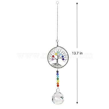 Colorful Flat Round Glass Decoration