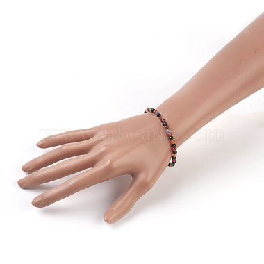 Natural Color Agate Beads Stretch Bracelets(BJEW-JB04015-02)-4