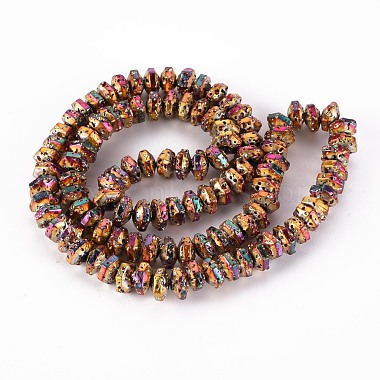 Electroplated Natural Lava Rock Beads Strands(X-G-T114-73B)-2