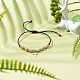 Strip Resin Round Beads Adjustable Cord Bracelet for Girl Women(BJEW-JB06754)-3