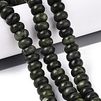 Natural Chinese Jade Beads Strands, Smooth Rondelle, 10~10.5x5.5~6mm, Hole: 0.7~1.2mm, about 61~69pcs/strand, 14.37~15.55 inch(36.5~39.5cm)(G-Q613-01C)