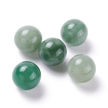Natural Green Aventurine Beads, No Hole/Undrilled, for Wire Wrapped Pendant Making, Round, 20mm
