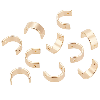 12Pcs Brass Connector Charms, Arch Links, Golden, 10x13x5mm, Hole: 1mm