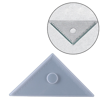 45/90 Degree Triangle Ruler Silicone Molds, for UV Resin, Epoxy Resin Craft Making, White, 256x132x4.5mm, Inner Diameter: 249x124mm