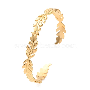 304 Stainless Steel Cuff Bangles(BJEW-F457-10G)-3