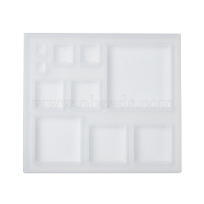 Silicone Molds, Resin Casting Molds, For UV Resin, Epoxy Resin Jewelry Making, Square, White, 87x77x6.5mm(DIY-F033-04A)