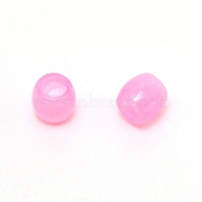 Resin Large Hole Beads, Barrel, Pearl Pink, 11.5x11mm, Hole: 6mm, about 49pcs/32g(RESI-TAC0001-95F)