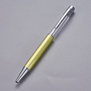 Creative Empty Tube Ballpoint Pens, with Black Ink Pen Refill Inside, for DIY Glitter Epoxy Resin Crystal Ballpoint Pen Herbarium Pen Making, Silver, Dark Khaki, 140x10mm(AJEW-L076-A16)