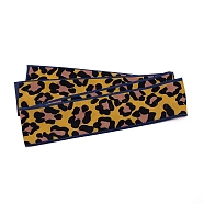 Silk Scarves Decorate, Scarf Necklaces, Leopard Print Pattern, Gold, 1150x70x0.5mm(AJEW-TAC0028-05B)