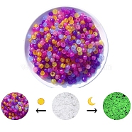 Luminous Acrylic Beads, Glow in the Dark, for DIY Jewelry Accessories, Column, Random Color, 8x6mm, Hole: 3.5mm, about 700pcs/bag(PW-WG47076-08)